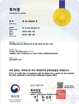 케어밴드 특허증